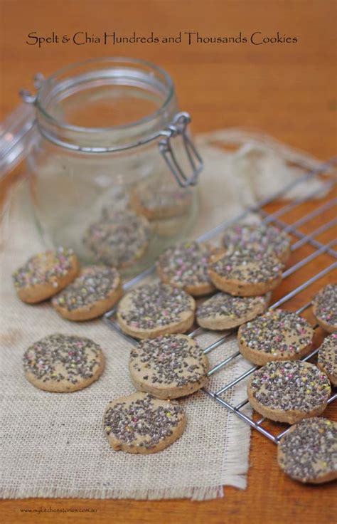 Spelt and Chia Hundreds and Thousands Cookies | My Kitchen Stories