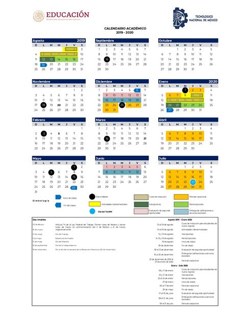 Calendario Escolar A Tecnologico Nacional De Mexico Imagesee