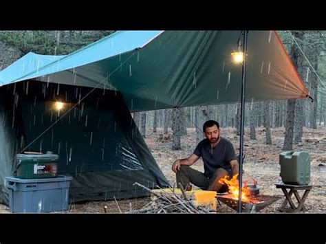 YENİ ÇADIR İLE YAĞMURDA SEZONUN İLK KAMP VİDEOSU Solo Camping