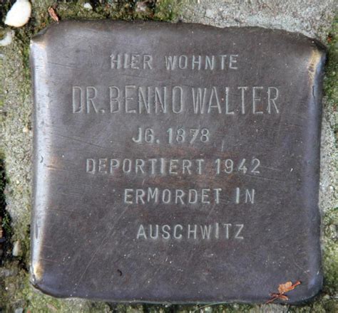 Dr Benno Walter Stolpersteine In Berlin