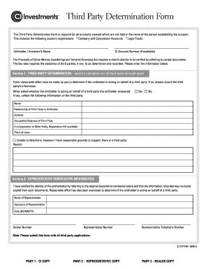 Fillable Online Third Party Determination Form Fax Email Print PdfFiller