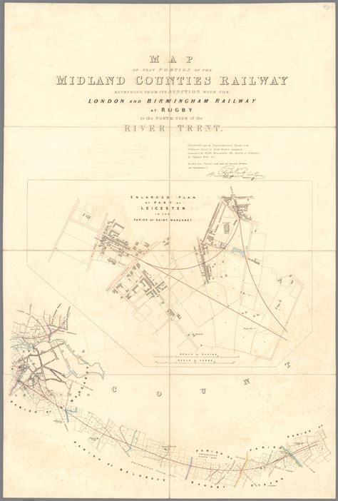 Sheet 4 Map Of That Portion Of The Midland Counties Railway Extending