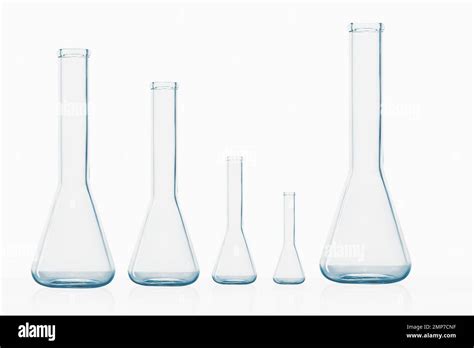Laboratory Flasks Glass Jars Laboratory White Background Stock Photo