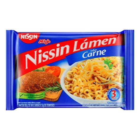 Macarr O Instant Neo L Men Carne Nissin Miojo Pacote G Trimais