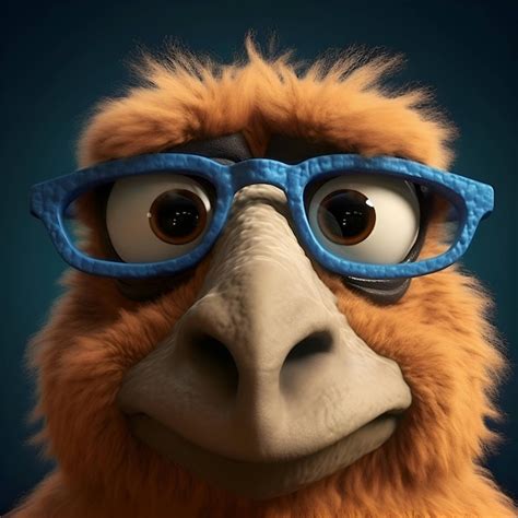 Premium AI Image | Funny Orangutan with glasses 3D illustration Studio shot