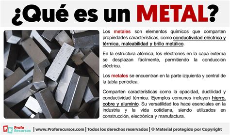 Qu Es Un Metal Ejemplos De Metales