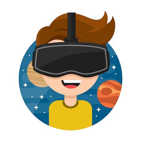 Hombre Joven Con Gafas De Realidad Virtual Ilustraci N Del