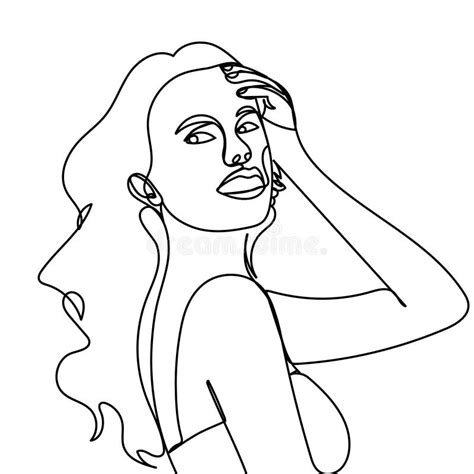 Beautiful Naked Woman Curly Hairs Stock Illustrations Beautiful Naked Woman Curly Hairs