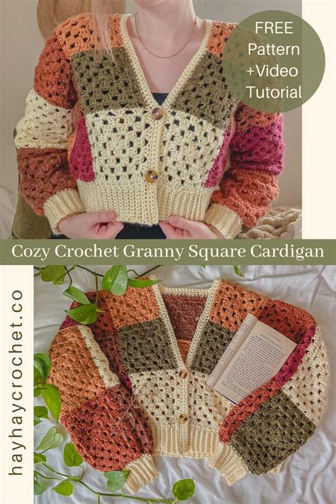 Crochet Cozy Granny Square Cardigan Free Pattern Video Tutorial Artofit