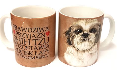 Kubek z pupilem PIES RASY SHIH TZU prezent URODZINY kubek z psem Gadżet