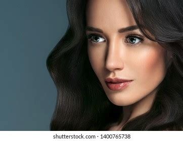 Beautiful Woman Brunette Beauty Hair Makeup Stock Photo 1400765738