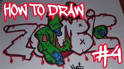 Graffiti Tutorial How To Draw Zombie Letters Youtube