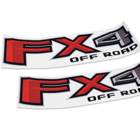 Adesivos Fx4 Off Road Ranger F 1000 F 350 F 250 Vermelho Par