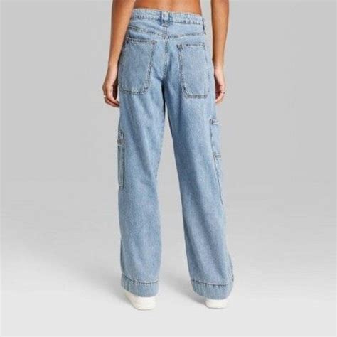 Wild Fable Jeans Womens Highrise Cargo Baggy Jeans Wild Fable Medium Wash 0 Poshmark