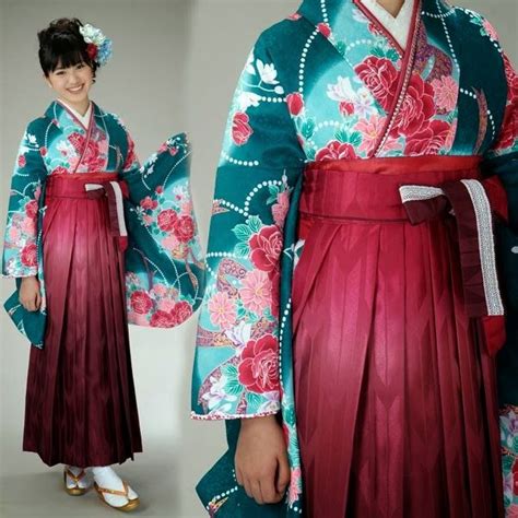 Hanami Graduation Kimono Set Japanese Outfits Asian Outfits