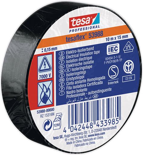 Tesa Tesa Electrical Tape Tesa Professional Black L X