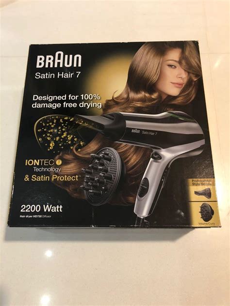 Braun Satin Hair 7 Hair Dryer HD730 Diffusor 2200W Iontec Beauty