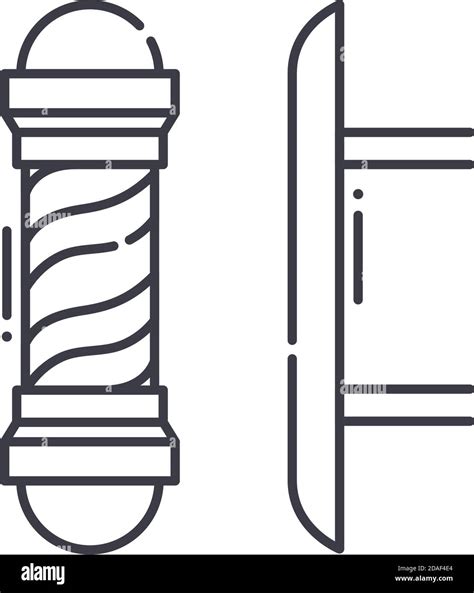 Barber Pole Concept Icon lineare isolierte Illustration dünne Linie