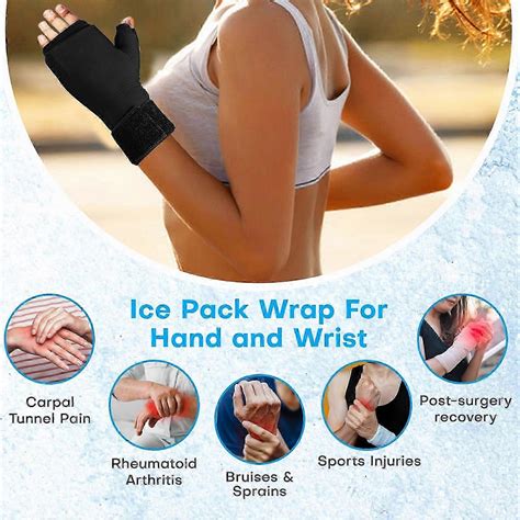 Hand Ice Pack Glove For Carpal Tunnel Relief Cold Hot Therapy Pack With Gel Filling Wrist Ice