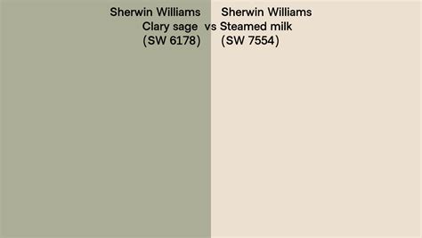 Sherwin Williams Clary Sage Vs Steamed Milk Side By Side Comparison