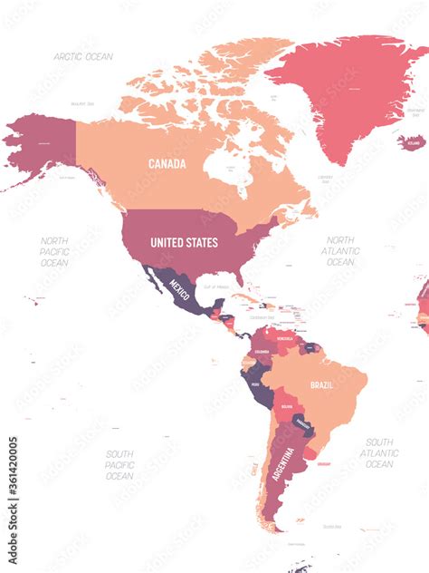 America Continent Map