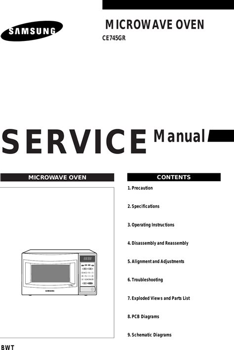 Samsung Microwave Oven Ce745Gr Users Manual