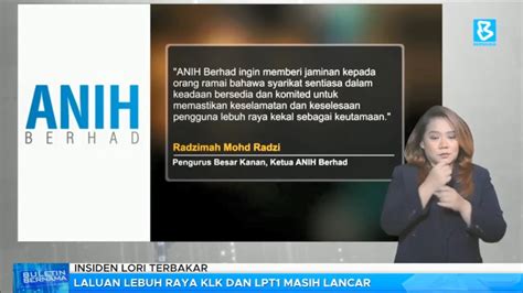 Insiden Lori Terbakar Laluan Lebuh Raya KLK Dan LPT1 Masih Lancar