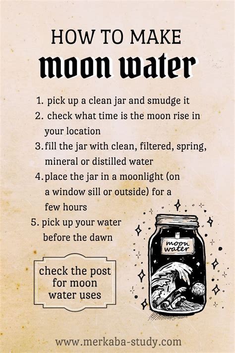 How To Make Moon Water Best Moon Phases And Uses Merkaba Study