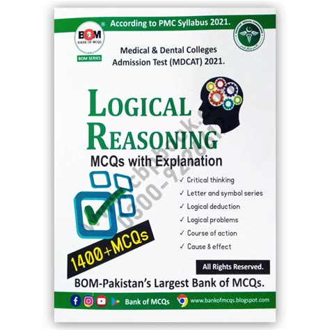 Mdcat Logical Reasoning Mcqs With Explanation Bom Cbpbook