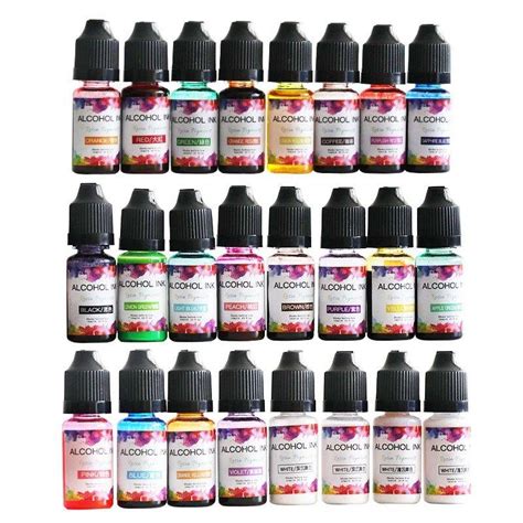 Kit de pigments en résine époxy 24 couleurs encre d art colorant pour