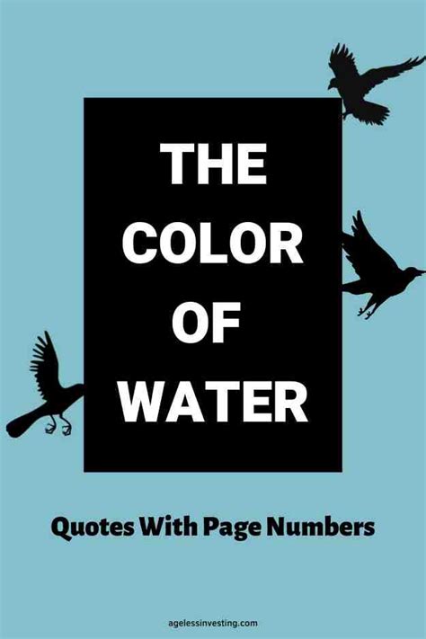 50 The Color of Water Quotes With Page Numbers | Ageless Investing