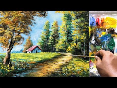 Acrylic Landscape Painting In Time Lapse Easy Landscape Painting