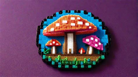 Perler Bead Mushroom Mushroom Growing