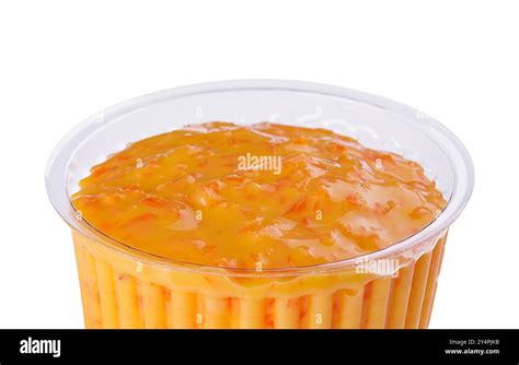 Homemade Red Hot Chilli Sauce Isolated Stock Photo Alamy
