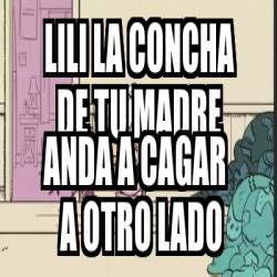 Meme Personalizado Lili La Concha De Tu Madre Anda A Cagar A Otro