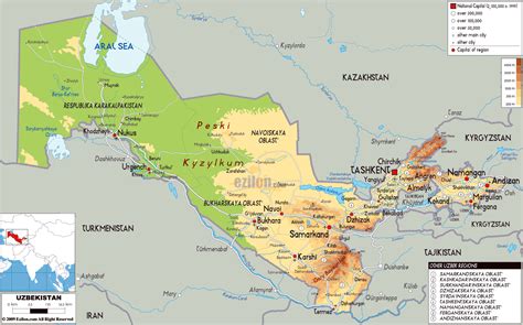 Maps of Uzbekistan | Detailed map of Uzbekistan in English | Tourist ...