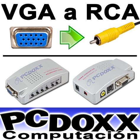 Adaptador Conversor De Vga A Rca O S Video Conecte Pc A Tv