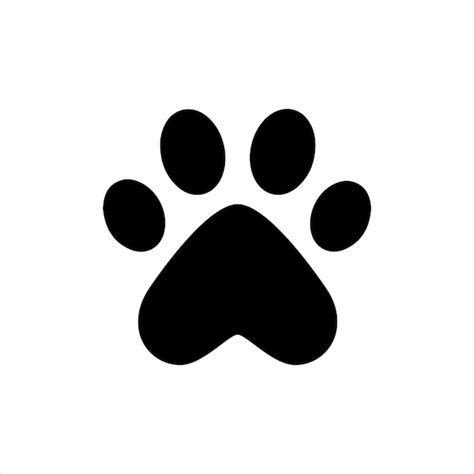 Premium Vector Paw Dog Footprint Icon Logo Design Template Vector