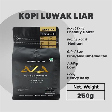 Jual Kopi Arabika Gayo Luwak Liar Bersertifikat Wild Civet Coffee