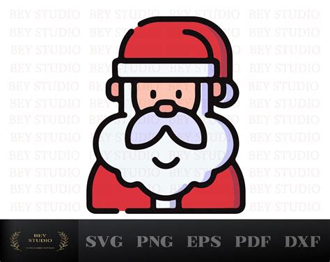 Santa Svg Santa Face Svg Christmas Svg Santa Cut File Etsy