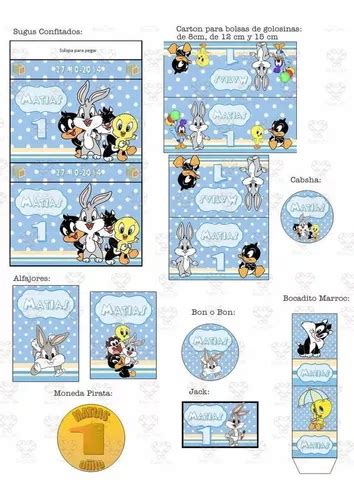 Kit Imprimible Looney Tunes Nene Editable En Venta En El Oro Durango