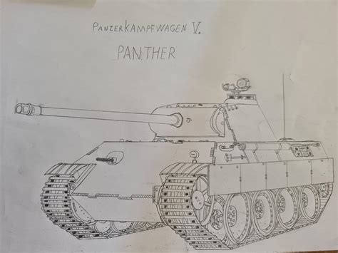 Panther Drawing : r/tanks