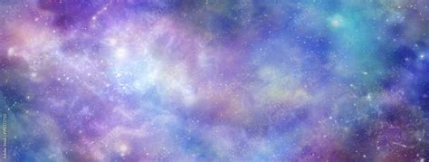 Colourful Cosmic Galactic Space Background banner - Vibrant deep space ...