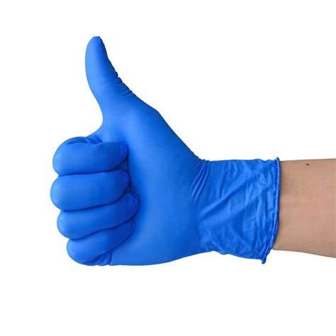 En455 Black Blue Disposable Nitrile Examination Gloves Powder Free