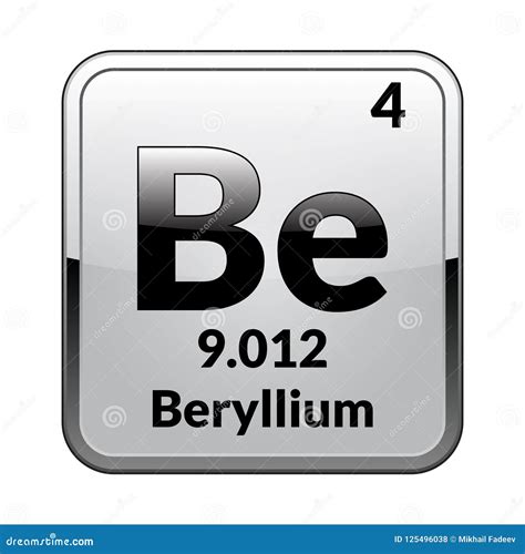 The Periodic Table Element Beryllium.Vector. Stock Vector ...