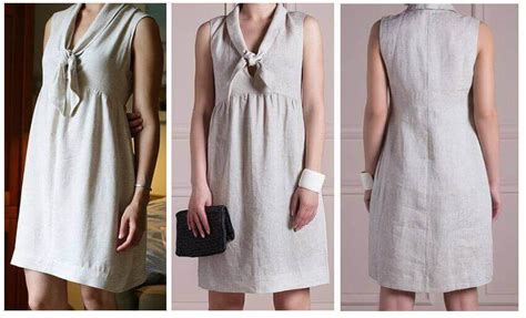 Vestido Cuello V Con Lazo Patrones Gratis