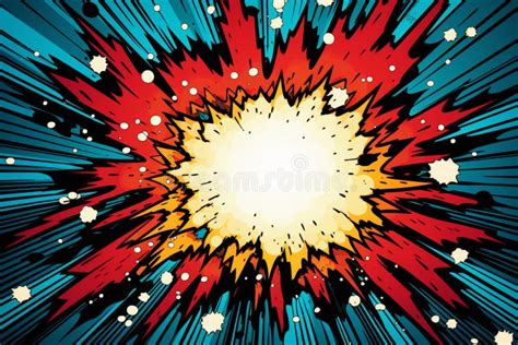 Comic Book Explosion Background. Pop Art Style. Vector Illustration ...