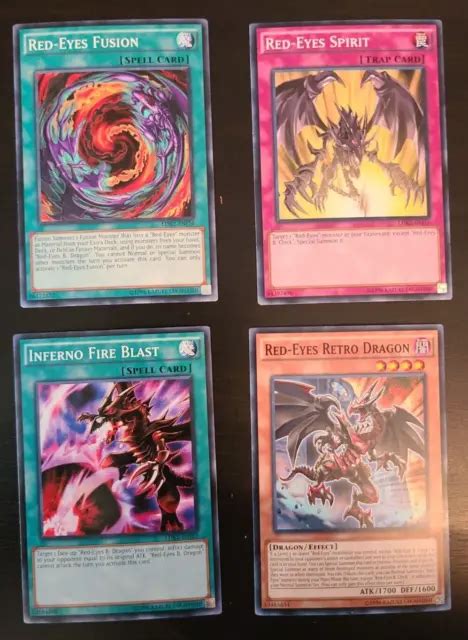 Yu Gi Oh Red Eyes Retro Dragon Red Eyes Spirit Red Eyes Fusion Inferno