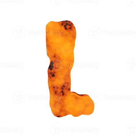 Lava Text Effect Letter L 3d Render 16325620 Png