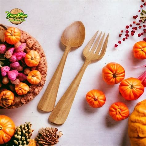 Kayu Large Wooden Spoon Fork Wooden Spatula Wooden Spoon Honey Salad